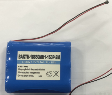 BAKTH-18650MH1-1S3P-2M 3,7 V 9300MAH FACTORY PREIS LITHIUM ION Batteriepack wiederaufladbarer Akku