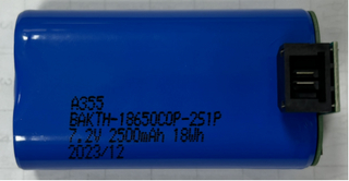 Customized BAKTH-18650COP-2S1P 7.2V 2500mAh Lithium Ion Batteriepack wiederaufladbarer Akku