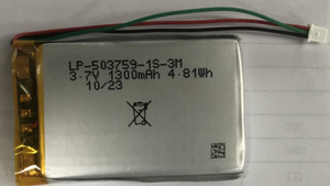 LP-503759-1S-3M 3,7 V 1500mAh Lithium-Ion-Akku Batteriepack für elektronische Anwendung wiederaufladbarer Akku