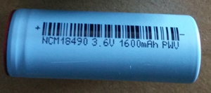 Wiederaufladbare Lithiumbatterie 18490 3,6 V 1600 mAH wiederaufladbare Batteriepack für lange Zykluslebensdauer