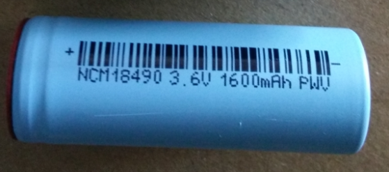 Wiederaufladbare Li -Ion -Lithiumbatterie 18650 3,6 V 1600 mAH wiederaufladbare Batterie für lange Zykluslebensdauer