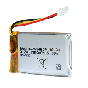 Fabrikpreis Customized wiederaufladbarer Lithiumpolymerbatterie 3,7 V 1350mAh Lipo -Batterie