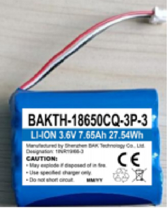BAKTH-18650CQ-3P-3 3,6 V 7650MAH Lithium Ion Batteriepack wiederaufladbarer Akku für Elektrowerkzeuge