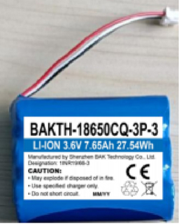 BAKTH-18650CQ-3P-3 3,6 V 7650MAH Lithium Ion Batteriepack wiederaufladbarer Akku für Elektrowerkzeuge