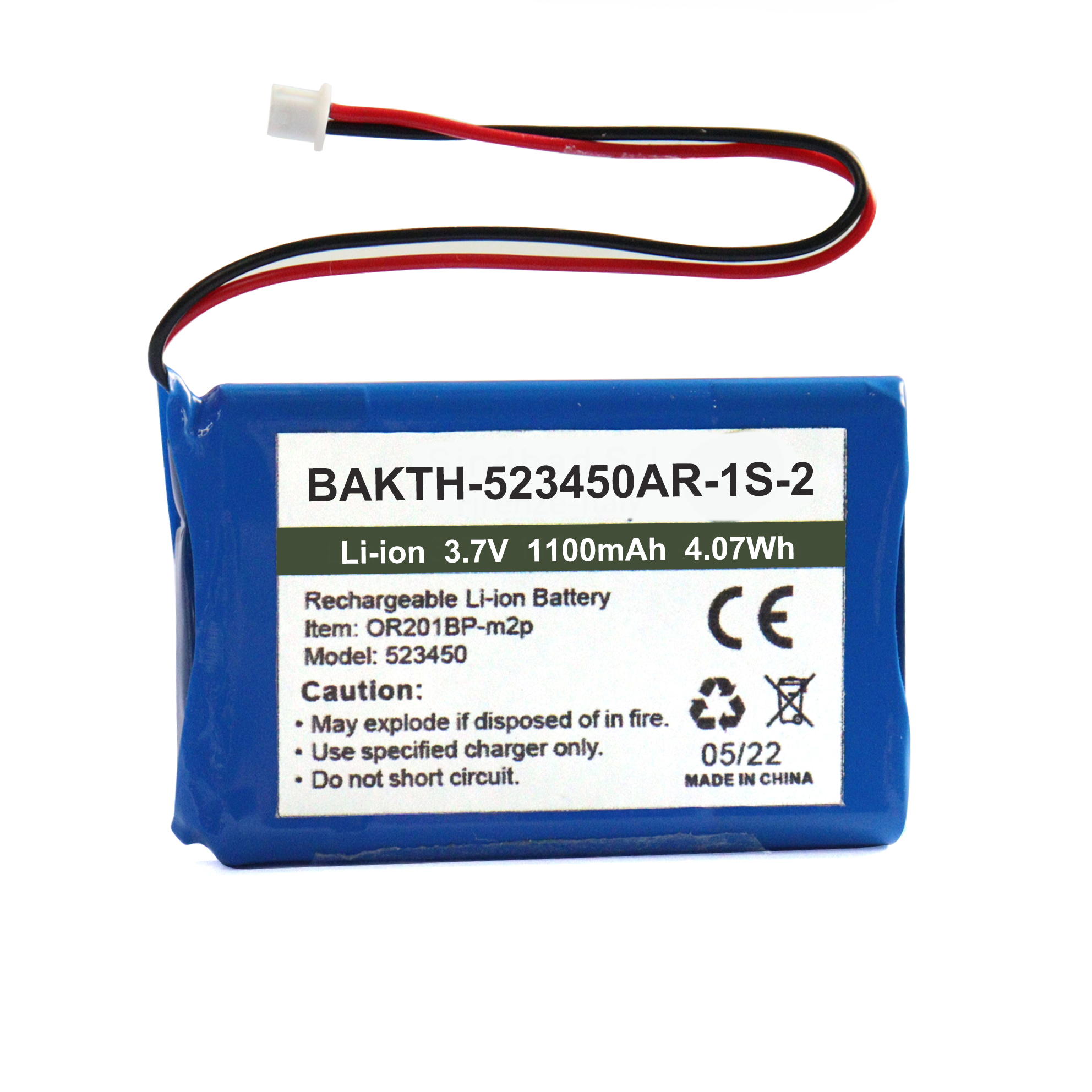 Bakth Lithium Ion -Akku 1100mah 523450 Batterie