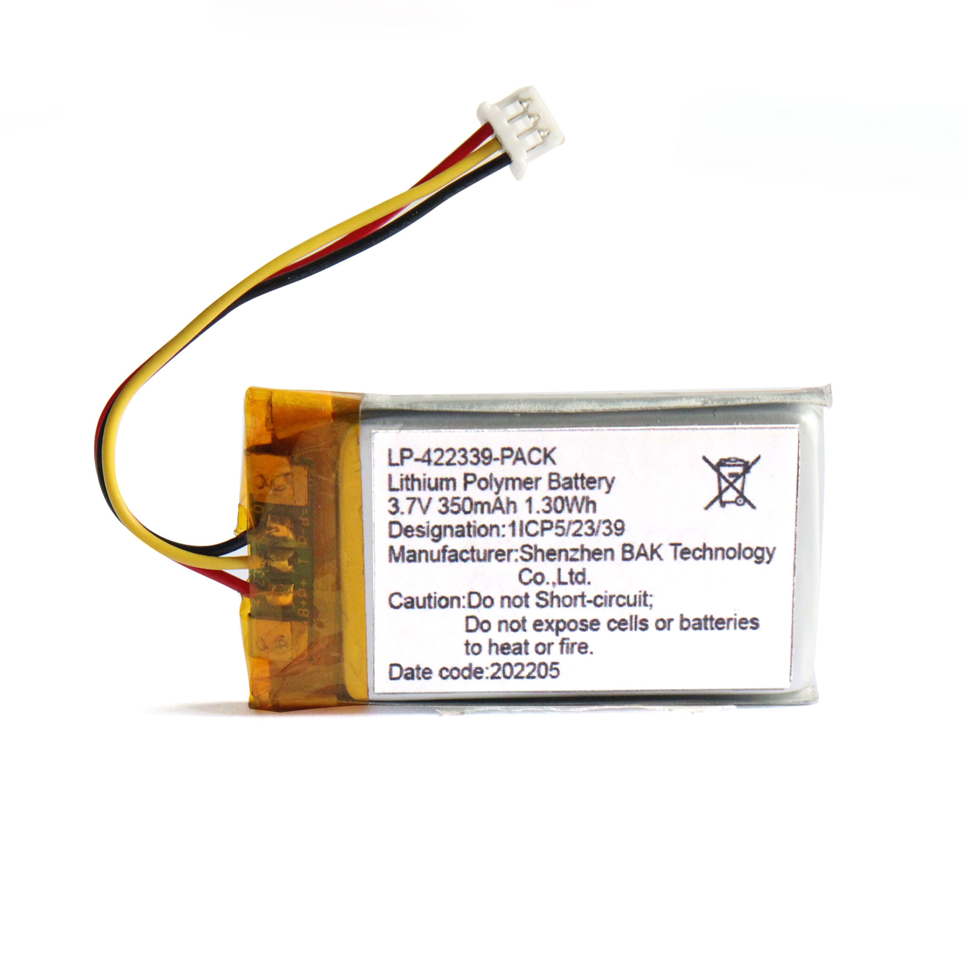 Wiederaufladbare Lithiumpolymerbatterie 3,7 V 1050mAh Lipo -Batterie für GPS -Tracking